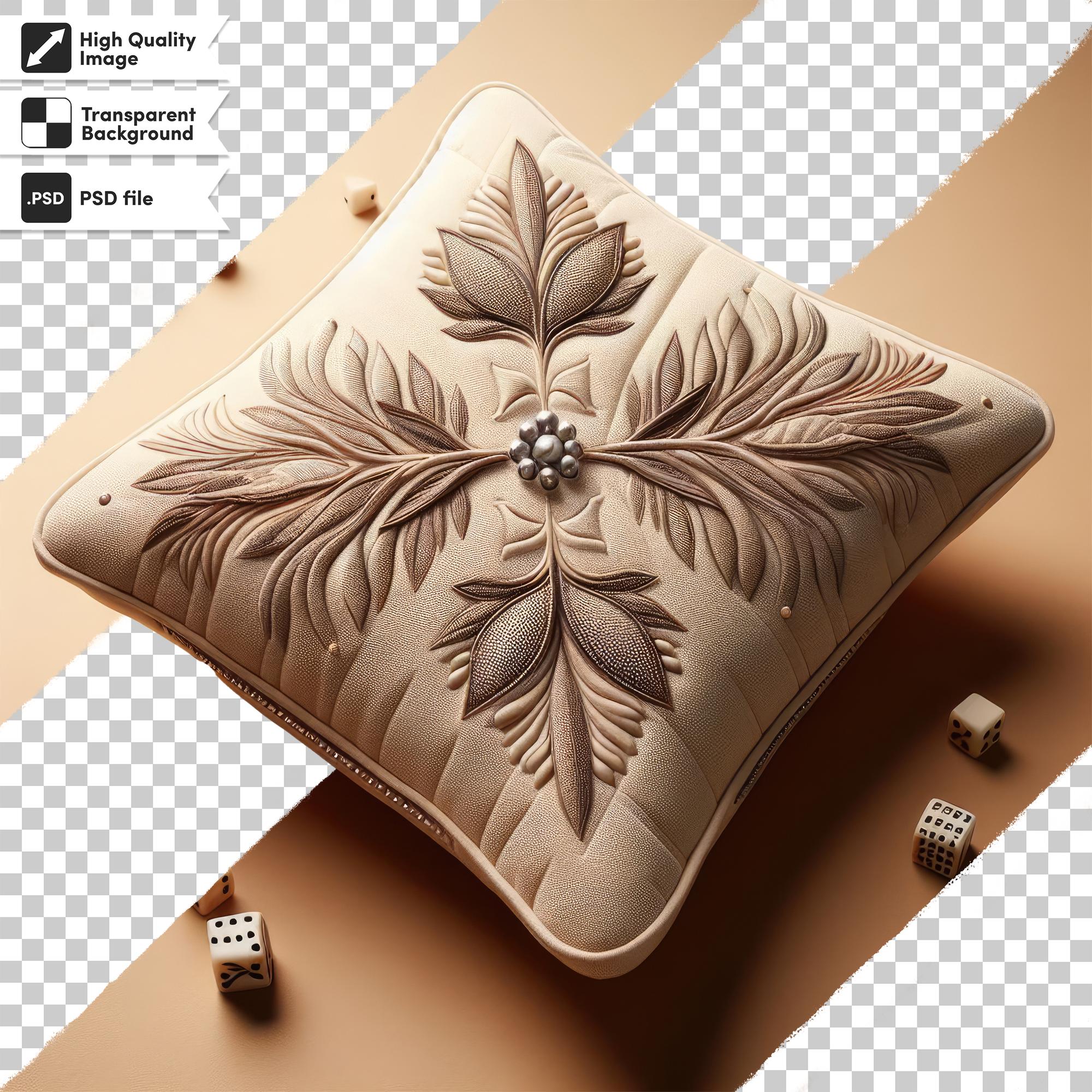 Haftowana poduszka w stylu art déco